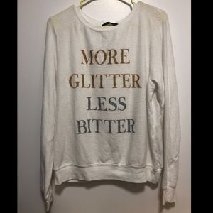 WILDFOX MORE GLITTER LESS BITTER SWEATSHIRT